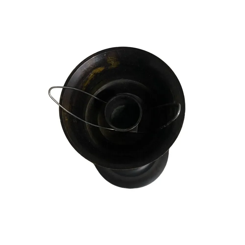 #6962 Pillar Black Metal CandleStick  12 x 5 inch